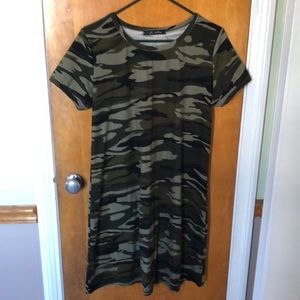 Camouflage print dress